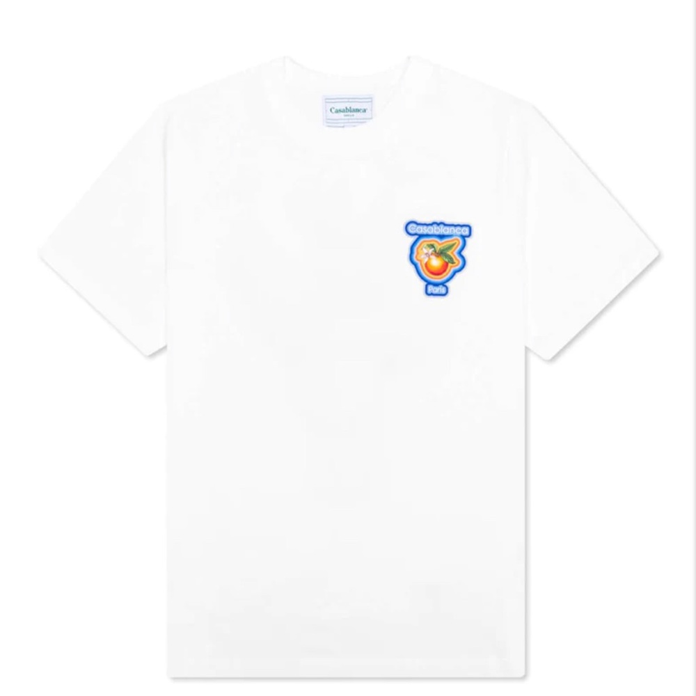 Brand new CASABLANCA
RADIATING ORANGE T-SHIRT - WHITE